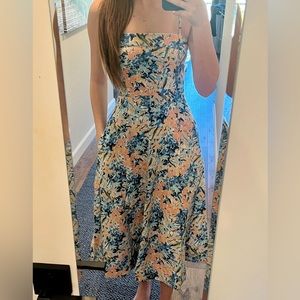 Abercrombie Linen-Blend Midi
Dress Floral XS (Removable straps)